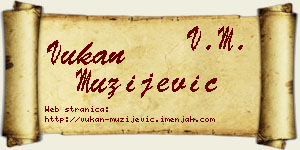 Vukan Mužijević vizit kartica